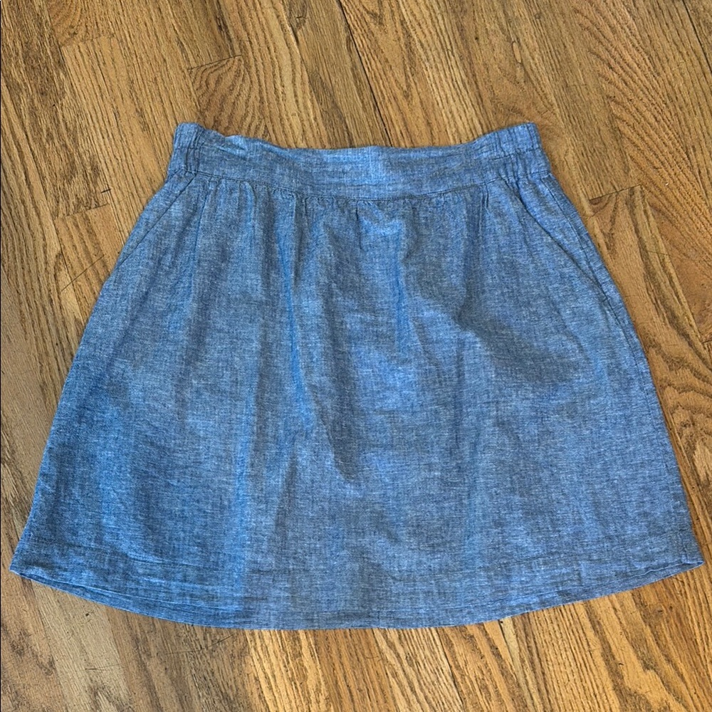 LOFT Chambray A-Line Skirt